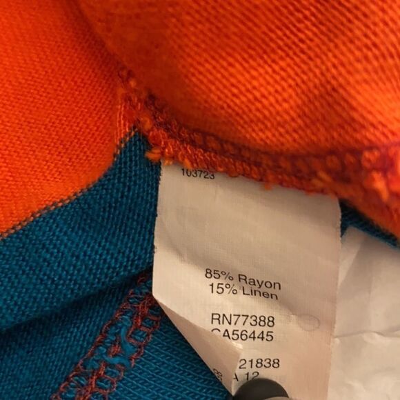 Colorblock Sweater Stripe Linen Blend XS - Picture 7 of 7